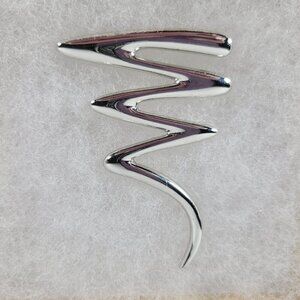 Silver Abstract Classic Metallic Sophisticated Workwear Artistic Retro Brooch